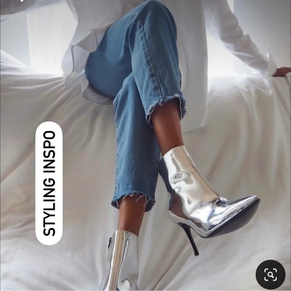 Metallic Silver Booties - Picture 14 of 16